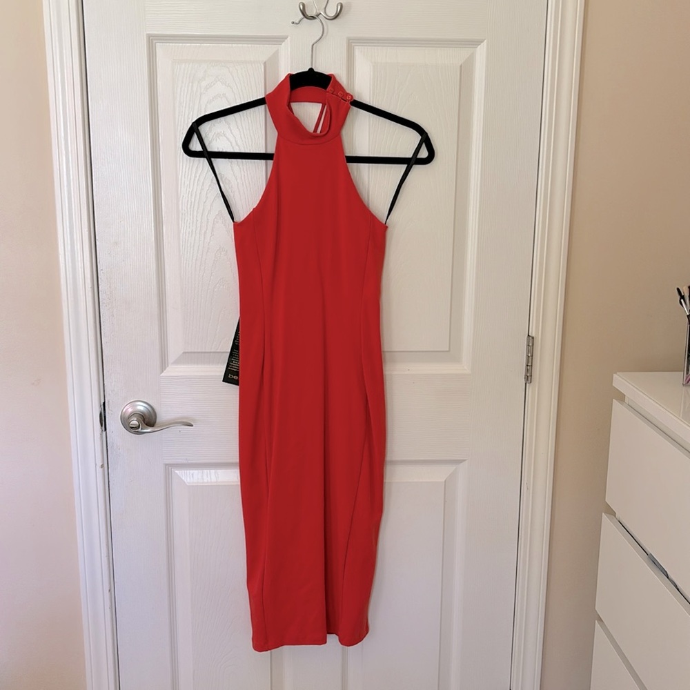 NWT Bebe red midi dress
